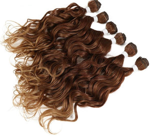 Deep Wave Brown Synthetic Hair