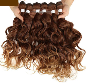 Deep Wave Brown Synthetic Hair