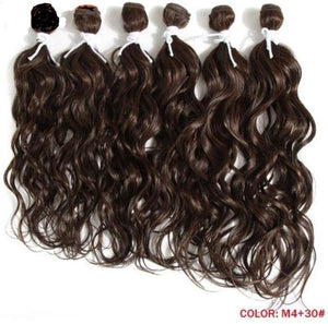 Deep Wave Brown Synthetic Hair