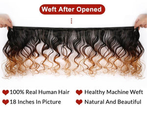 Ombre Peruvian Loose Wave Remy Hair with Closure