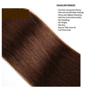 Straight Brown Human Hair Closure