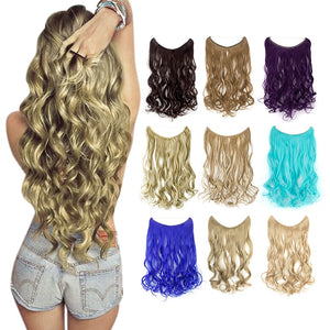 No Clip 22" Halo Natural Wavy Synthetic