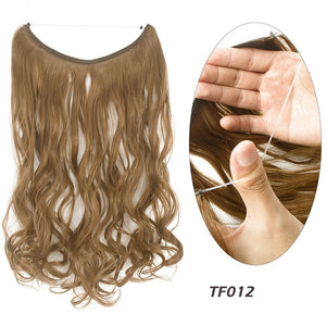 No Clip 22" Halo Natural Wavy Synthetic