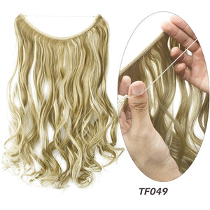 No Clip 22" Halo Natural Wavy Synthetic