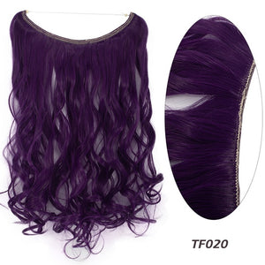 No Clip 22" Halo Natural Wavy Synthetic