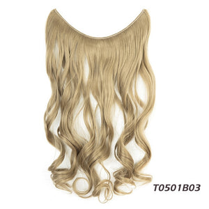 No Clip 22" Halo Natural Wavy Synthetic