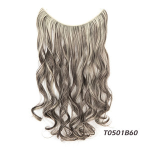 No Clip 22" Halo Natural Wavy Synthetic