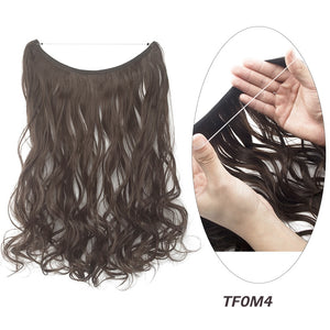 No Clip 22" Halo Natural Wavy Synthetic