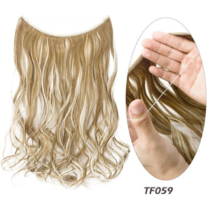 No Clip 22" Halo Natural Wavy Synthetic