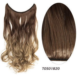 No Clip 22" Halo Natural Wavy Synthetic