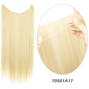 No Clip 22" Halo Natural Wavy Synthetic