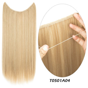 No Clip 22" Halo Natural Wavy Synthetic