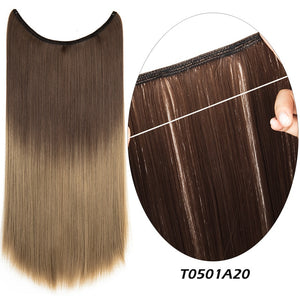 No Clip 22" Halo Natural Wavy Synthetic