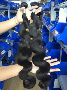 Natural Hair Weave Double Drawn