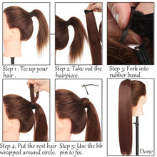 Load image into Gallery viewer, Clip In Synthetic Ponytail Hair with Hair Pins