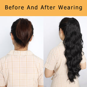 Human Hair Wavy Ponytails