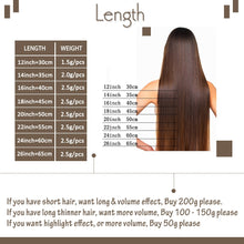 Load image into Gallery viewer, Virgin Hair Double Drawn Natural Straight Seamless Injected