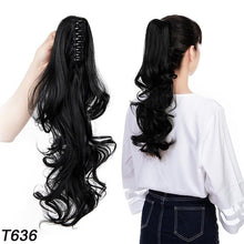 Load image into Gallery viewer, Ponytail Hair Extension 18&quot; Curly Wavy Clip