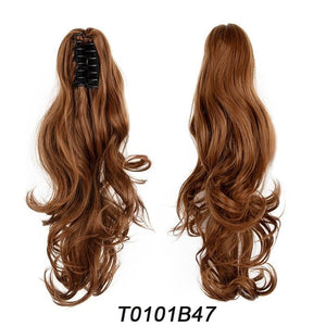 Ponytail Hair Extension 18" Curly Wavy Clip