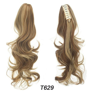 Ponytail Hair Extension 18" Curly Wavy Clip