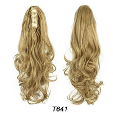 Load image into Gallery viewer, Ponytail Hair Extension 18&quot; Curly Wavy Clip