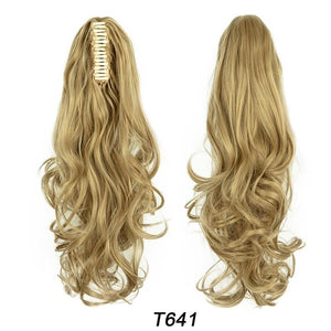 Ponytail Hair Extension 18" Curly Wavy Clip