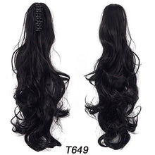 Load image into Gallery viewer, Ponytail Hair Extension 18&quot; Curly Wavy Clip