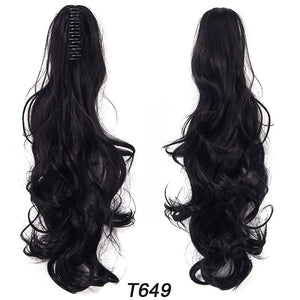 Ponytail Hair Extension 18" Curly Wavy Clip