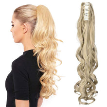 Load image into Gallery viewer, Ponytail Hair Extension 18&quot; Curly Wavy Clip