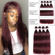 Load image into Gallery viewer, Brazilian Straight Human Hair Weave Bundles