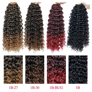 Deep Wave Curly 18 Inch Crochet Braided Hair