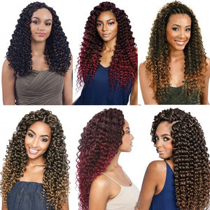 Deep Wave Curly 18 Inch Crochet Braided Hair